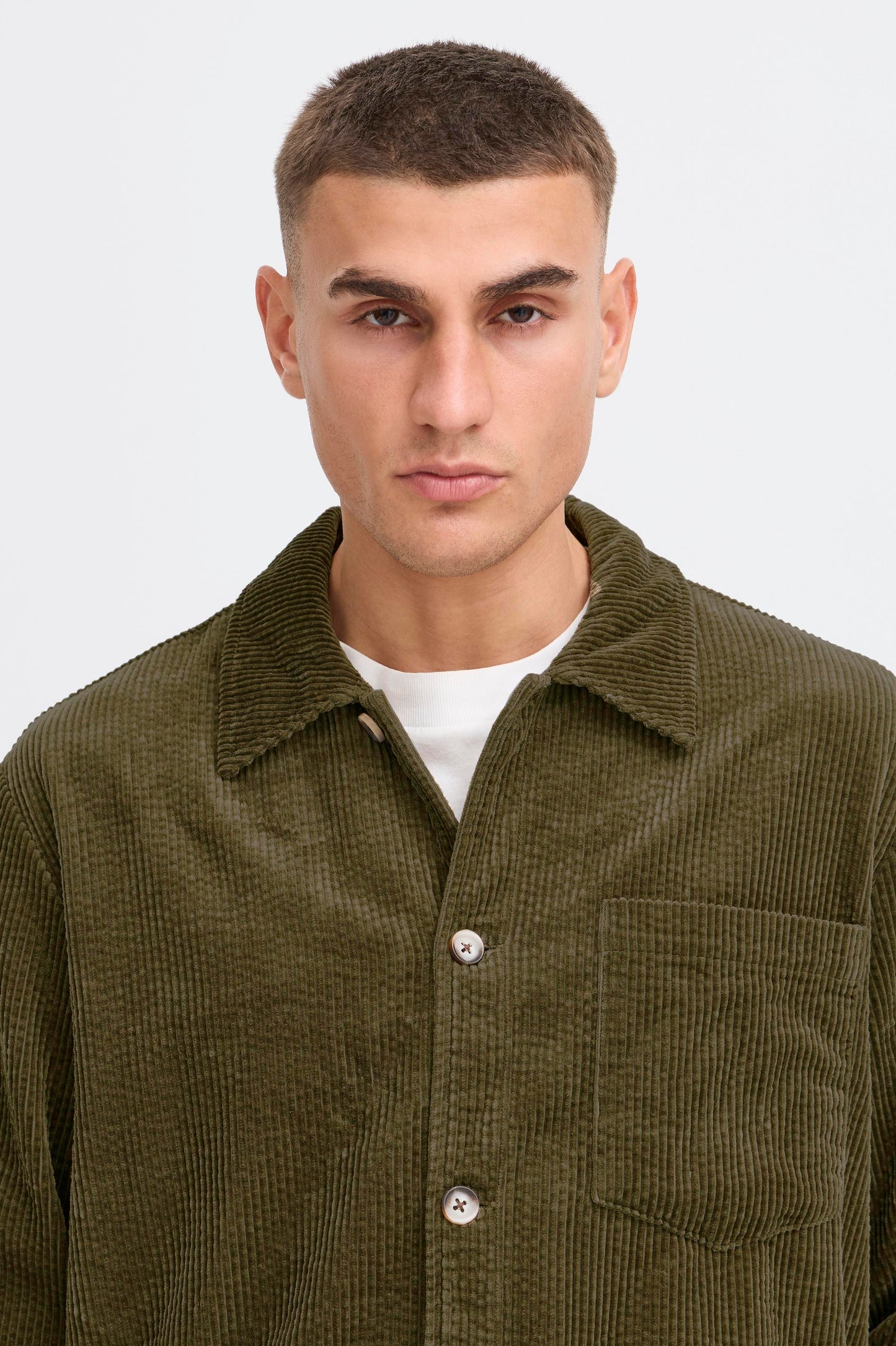 Solid Ingvi Cord Overshirt