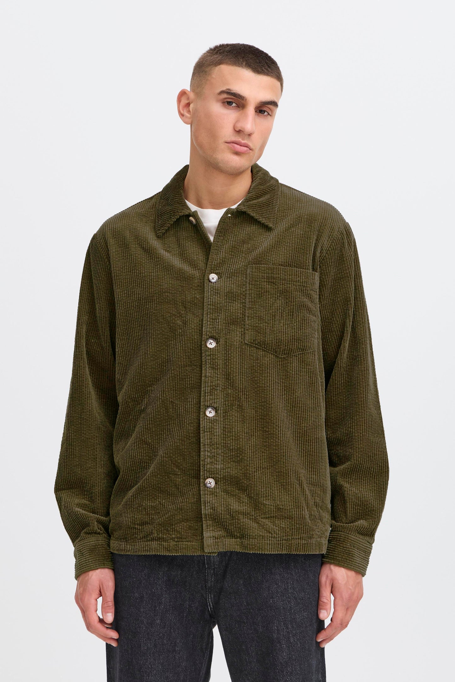 Solid Ingvi Cord Overshirt