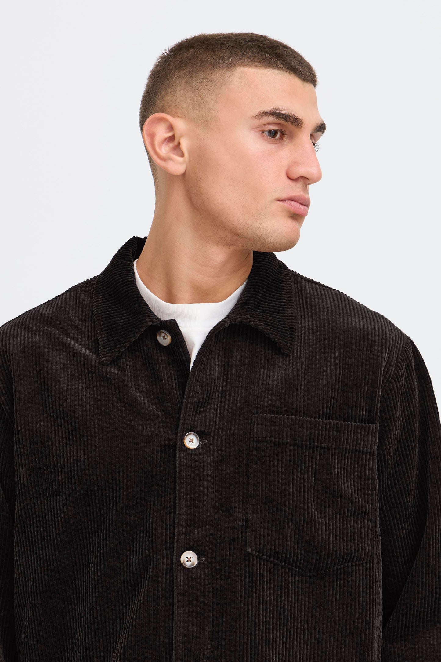 Solid Ingvi Cord Overshirt