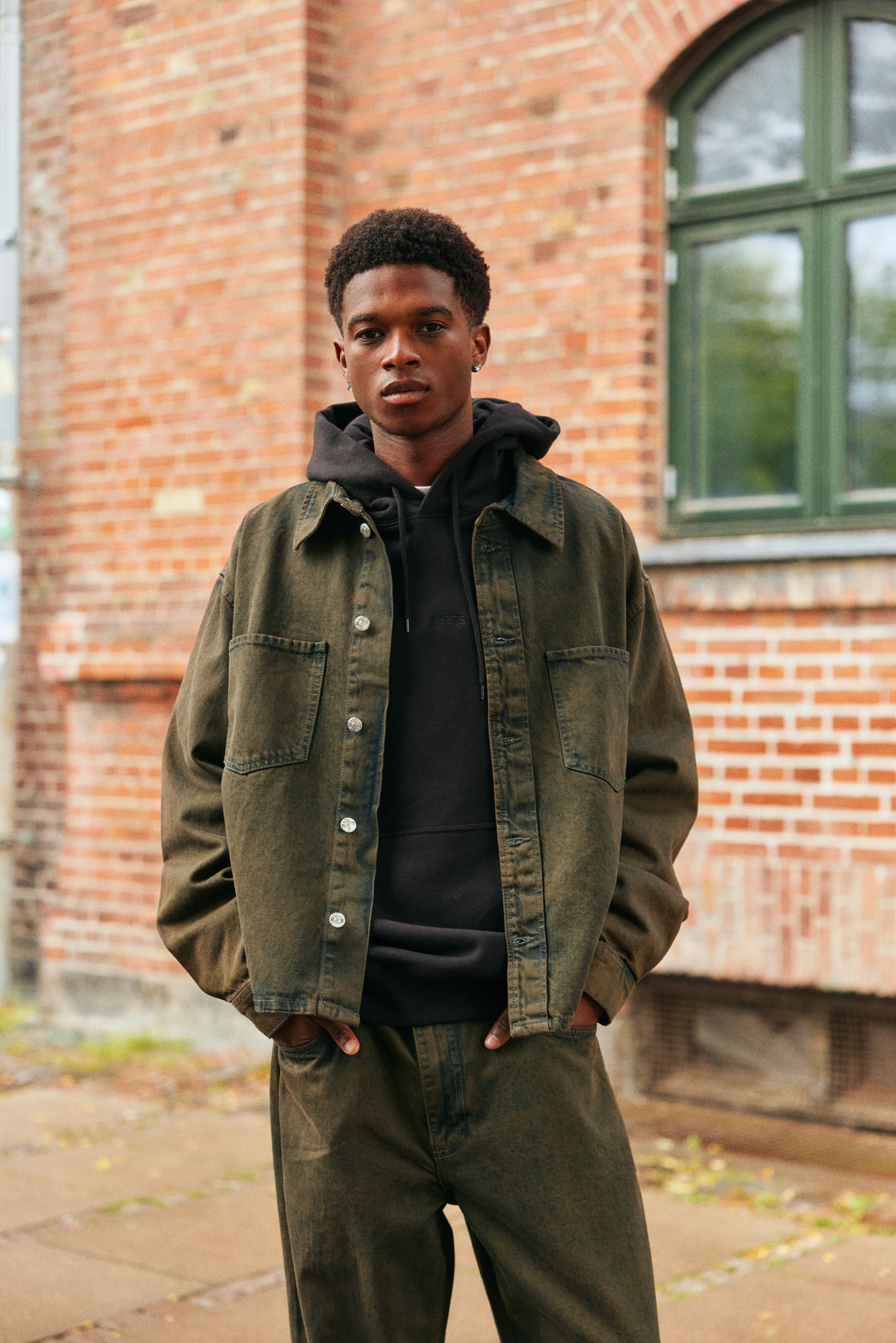 Solid Rip Denim Dyed Overshirt