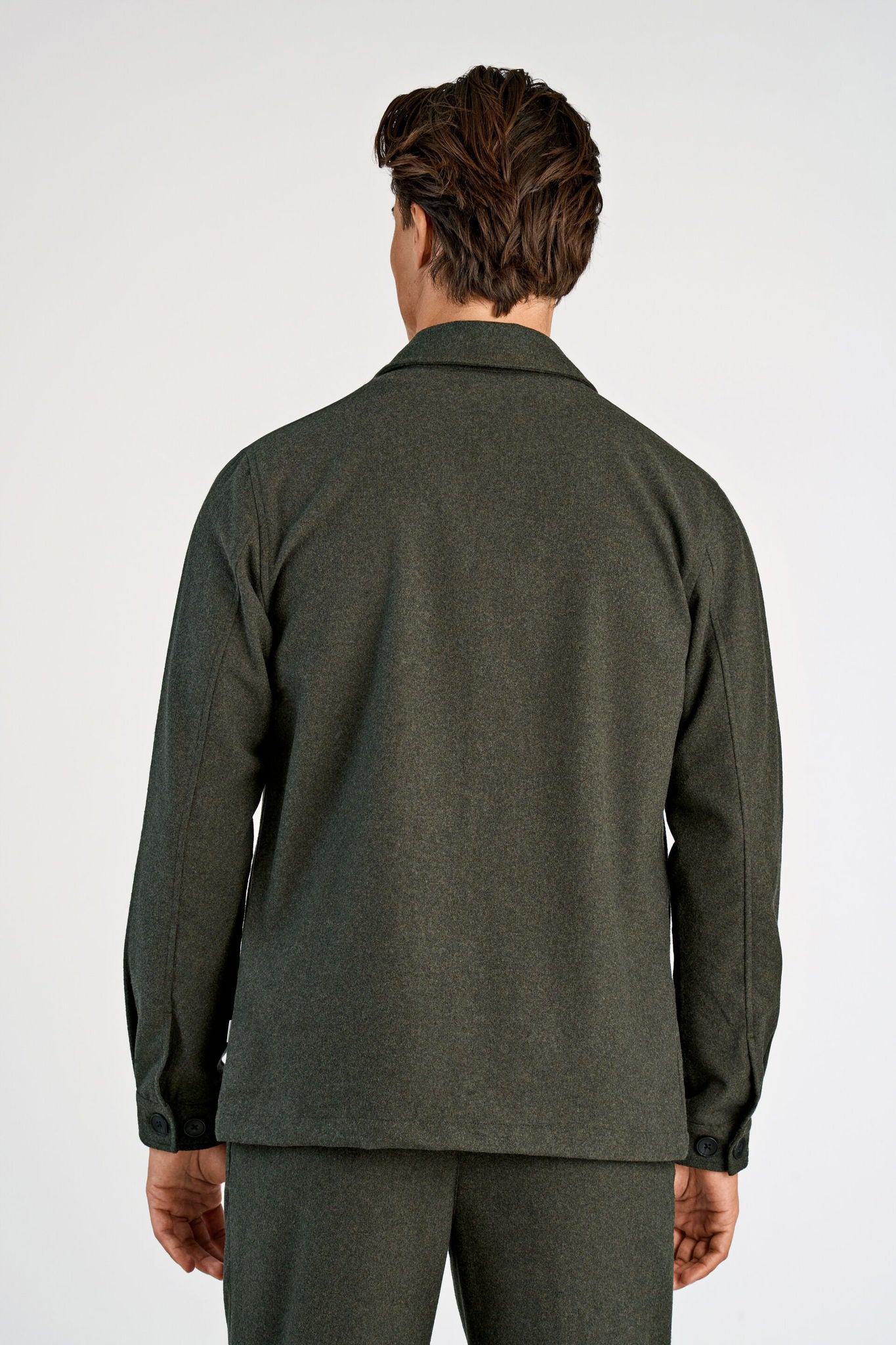 LINDBERGH Strech Fabric Wool Overshirt