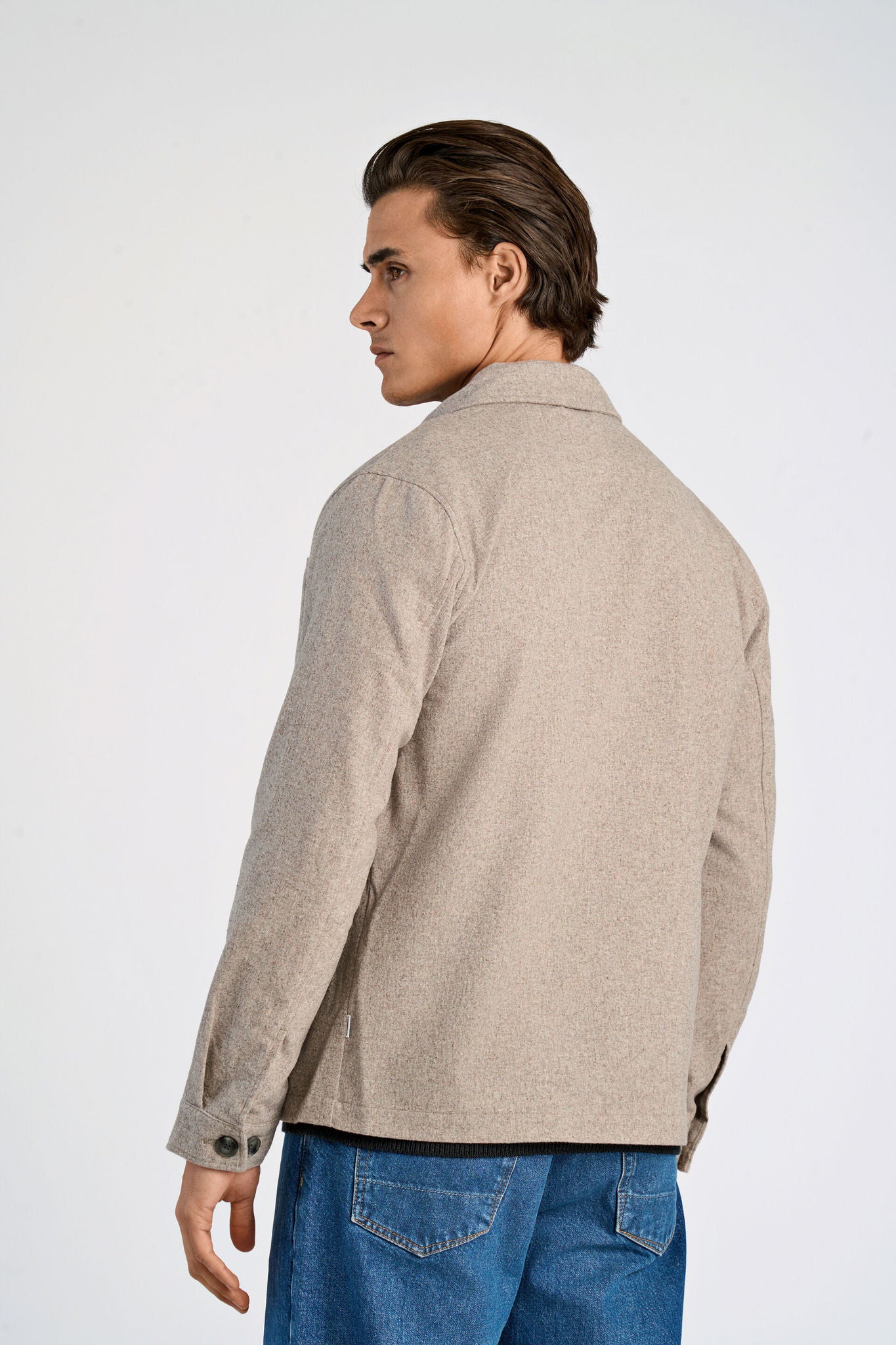 LINDBERGH Strech Fabric Wool Overshirt