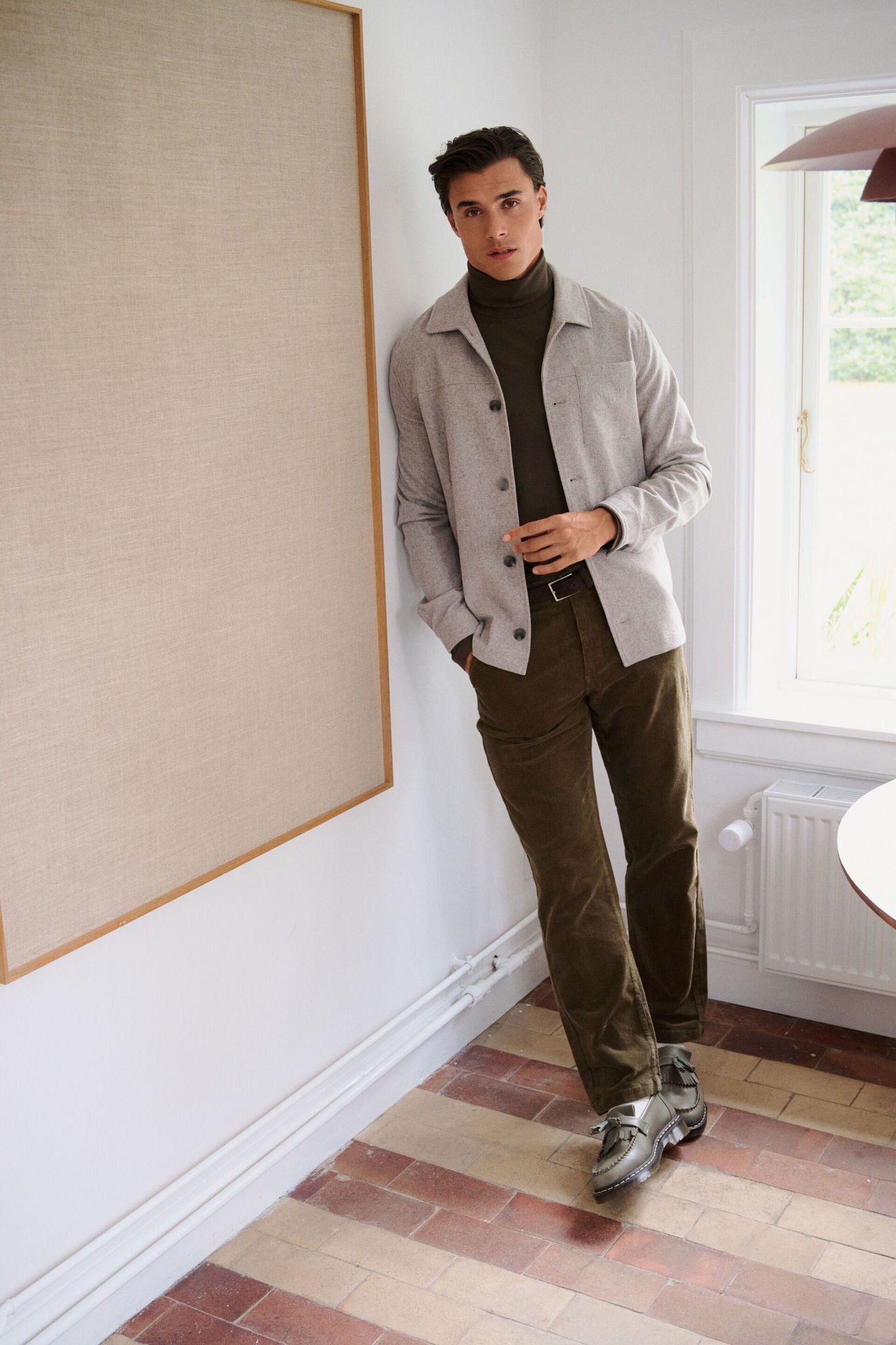 LINDBERGH Strech Fabric Wool Overshirt